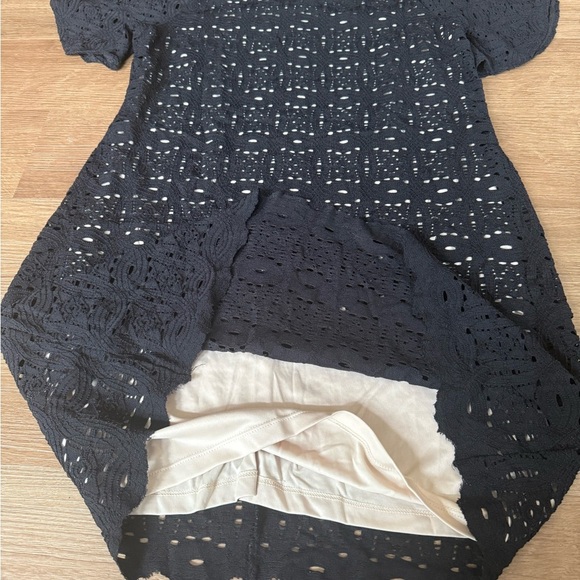 Black Lace Cold Shoulder Dress - Picture 2 of 5